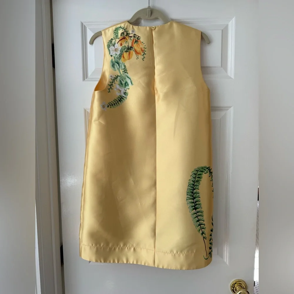 Alemais Yellow Tropical Print Mini Shift Dress - Picture 3 of 5
